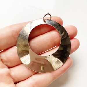 🔘Vintage silver 80’s disco circle jewelry pendant